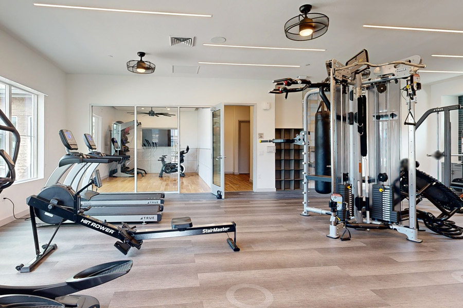 Fitness center with state-of-the-art equipment.